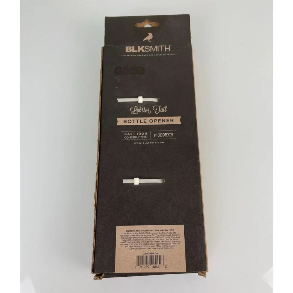 NEW in Package BLKSmith Cast Iron Lobster Tail Bottle Opener 0295XB Red Bar Tool